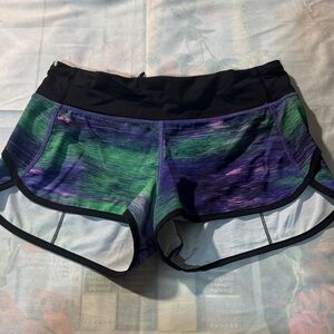lululemon athletica Black and Multicolor Athletic Shorts